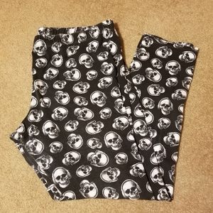 Skull Print Leggings 2XL/19